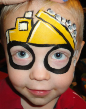 Creative face painting design for a child