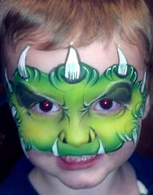 Event face painting example with decorative colors